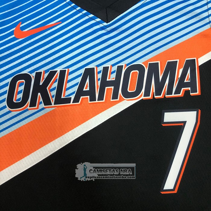 Camiseta Oklahoma City Thunder Carmelo Anthony NO 7 Ciudad 2020-21 Negro